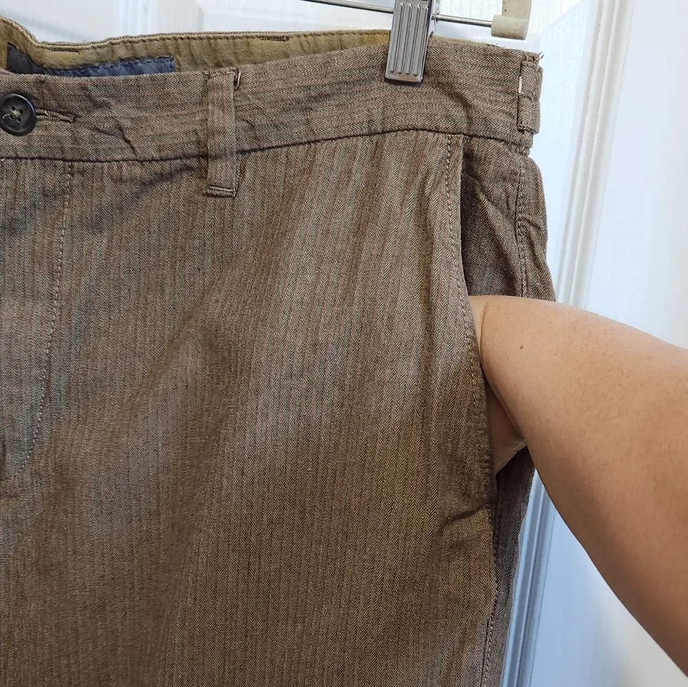 Old navy brown cotton pants men's size 36x34
